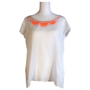 NWT Aerie M White Gauze Blouse Swim Coverup